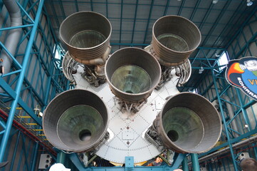 Rocket engine, at Kennedy Space Center, Cape Canaveral, Florida, United States