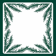 seamless background with coniferous branches pattern, coniferous, fir, 