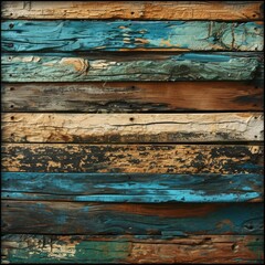 Rustic wooden background with a Beach theme and many wooden slats.