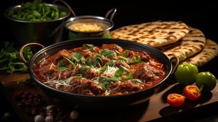 Rogan Josh with Naan. Best For Banner, Flyer, and Poster
