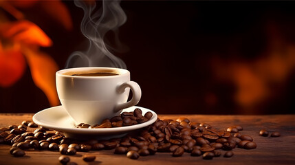 Fototapeta premium Coffee commercial shooting PPT background poster wallpaper web page