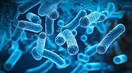 Macroscopic observation of organisms bacteria and cells and viruses under laboratory microscope