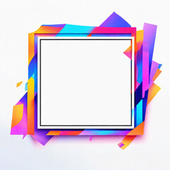 Sleek abstract retro square frames