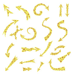 A set of animalistic hand-drawn arrows pointing in different directions. Giraffe pointers for your invitation, flyer design, etc.