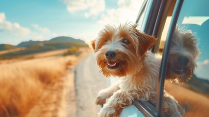 Thrilling Road Trip: Dog and Owner Adventure

