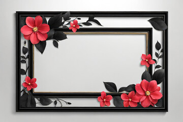Eclectic flower abstract square frame inspirations