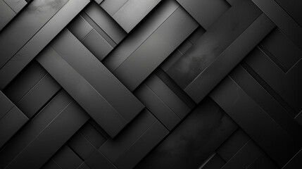 Fototapeta na wymiar Elegant Black Geometric 3D Patterns for Modern Backgrounds