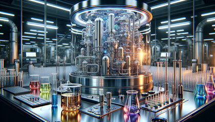 Cutting-edge bioreactor: Sleek design, vibrant processes in action.