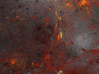 red abstract fractal background 3d rendering illustration