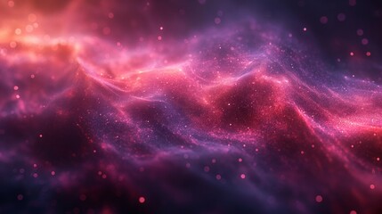 Obraz premium Cosmic nebula wave with a dust of stars in pink and blue