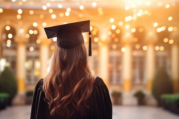 Graduate Gazing at Bright Future