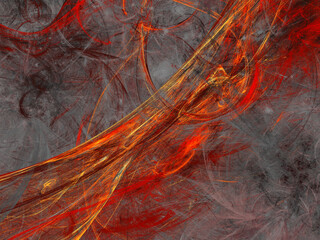 red abstract fractal background 3d rendering illustration