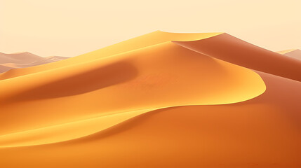 Fototapeta na wymiar Desert background, desert landscape photography with golden sand dunes