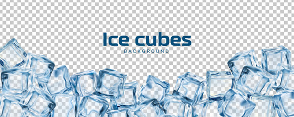  ice cubes  - obrazy, fototapety, plakaty