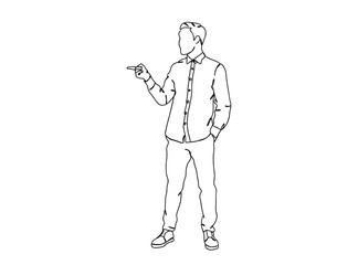 Person, Man, Boy, Fashion Dress, Clothings Single Line Drawing Ai, EPS, SVG, PNG, JPG zip file