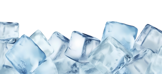 Fresh ice cube cutout