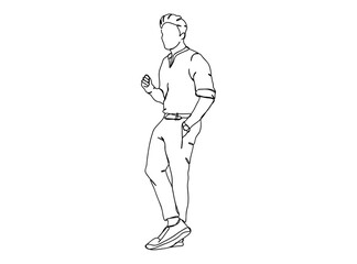 Person, Man, Boy, Fashion Dress, Clothings Single Line Drawing Ai, EPS, SVG, PNG, JPG zip file