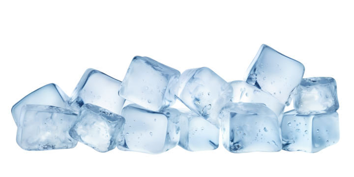 Fresh ice cube cutout