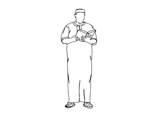 Person, Man, Boy, Fashion Dress, Clothings Single Line Drawing Ai, EPS, SVG, PNG, JPG zip file