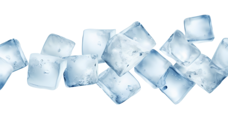 Fresh ice cube cutout