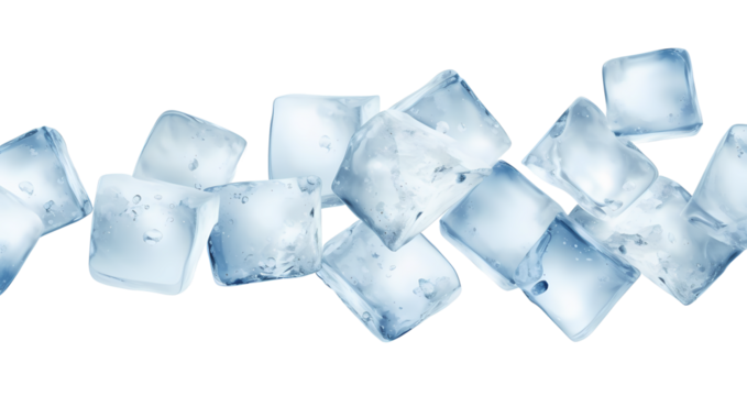 Fresh ice cube cutout