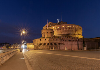 Towers of Fort Sant'Angelo in Rome at dawn