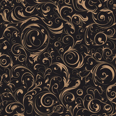 abstract patterns music, Seamless tile pattern AI art