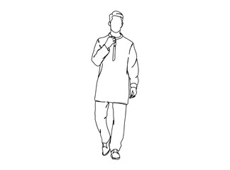 Person, Man, Boy, Fashion Dress, Clothings Single Line Drawing Ai, EPS, SVG, PNG, JPG zip file