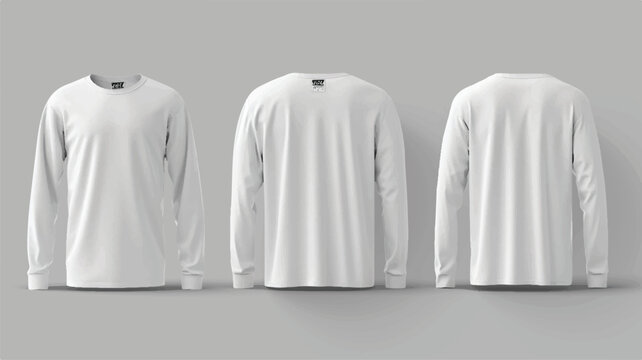 Blank white long sleeve t-shirt for template.