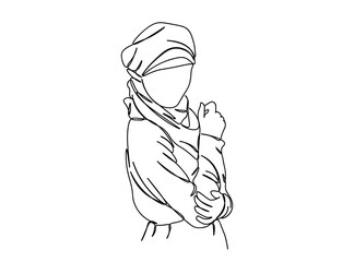 Woman, Girl Fashion, Clothings Single Line Drawing Ai, EPS, SVG, PNG, JPG zip file