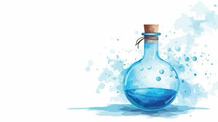 Blue magic potion vector design. Vector illustration.