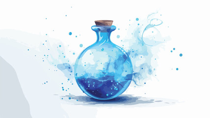 Blue magic potion vector design. Vector illustration. - obrazy, fototapety, plakaty