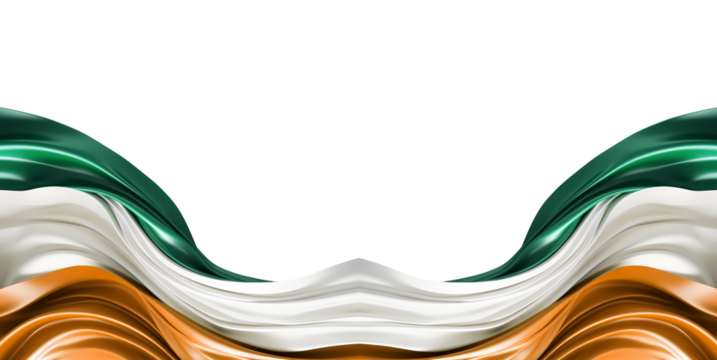 India flag corner border satin texture