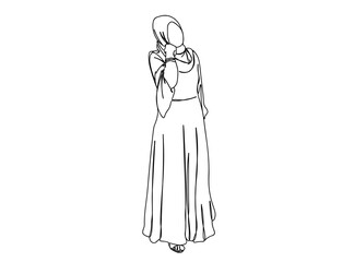 Woman, Girl Fashion, Clothings Single Line Drawing Ai, EPS, SVG, PNG, JPG zip file