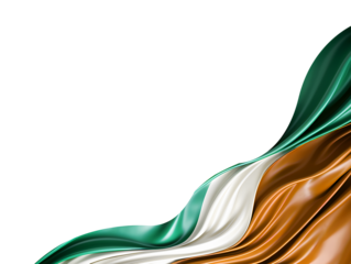 India flag corner border satin texture