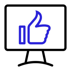 This is the Like icon from the Online Marketing icon collection with an Outline Color style