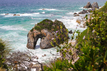 Horse Head rock, Bermagui, NSW, south coast, copy space
