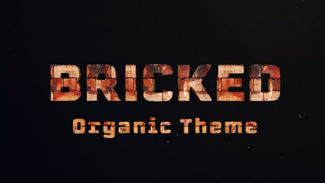 Bricked Titles Cinematic Trailer - Rustic Brick and Masonry Tiled 3D Text Effect
