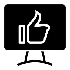 This is the Like icon from the Online Marketing icon collection with an Solid style