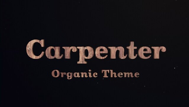 Carpenter Titles Cinematic Trailer - Elegant Artistic Rustic Woodwork 3D Text Effect
