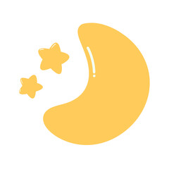 Half moon and star Icon.