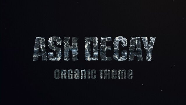 Decay Titles Cinematic Trailer - Post-Apocalyptic decomposing Ash 3D Text Effect