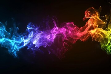 Color splash or smoke pattern on a dark background Creating an abstract and artistic expression...