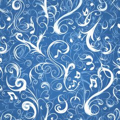 Fototapeta na wymiar abstract patterns music, Seamless tile pattern AI art