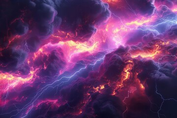 3d rendering of a lightning strike Showcasing dynamic and powerful natural phenomena in vivid colors