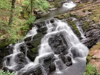 waterfall in the mountains