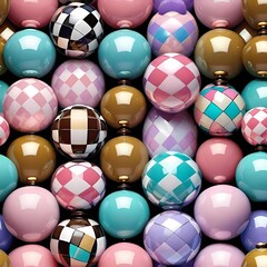 Motivi geometrici con piastrelle vibranti e forme astratte

