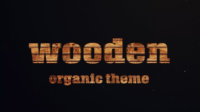 Wooden Titles Cinematic Trailer - Rustic and Natural Wood 3D Text Effect