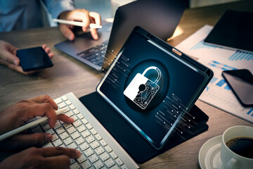 CYBER SECURITY Business technology Antivirus Alert Protection Security and Cyber Security Firewall...