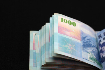 Taiwan dollar money. 1000 New Taiwan dollars